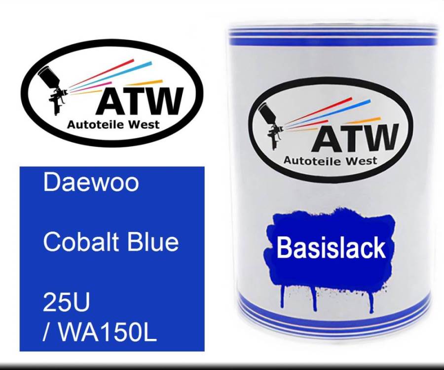 Daewoo, Cobalt Blue, 25U / WA150L: 500ml Lackdose, von ATW Autoteile West.